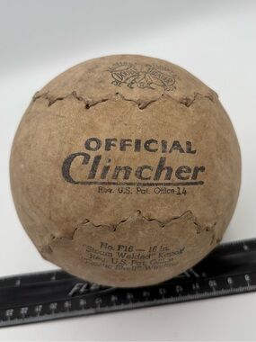 Vtg Clincher 16" Inch Chicago Style Slow Pitch Softball DeBeer F16 Double Header